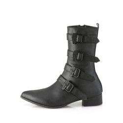 Demonia WARLOCK-110-C Black Vegan Winklepicker Men Boots