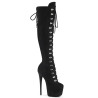 Pleaser JUBILANT-3012FS Suede Laced Over The Knee Boots
