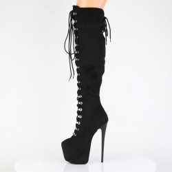 Pleaser JUBILANT-3012FS Suede Laced Over The Knee Boots