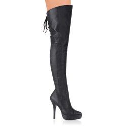Devious INDULGE-3011 Vegan Platform Thigh High Boots