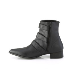 Demonia WARLOCK-50-C Black Vegan Winklepicker Men Boots