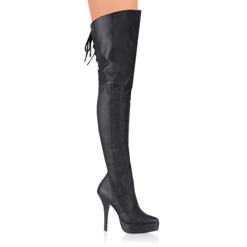 Devious INDULGE-3011 Vegan Platform Thigh High Boots Devious INDULGE-3011 Vegan Platform Thigh High Boots