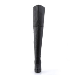 Devious INDULGE-3011 Vegan Platform Thigh High Boots