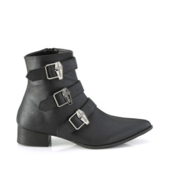 Demonia WARLOCK-50-C Black Vegan Winklepicker Men Boots