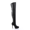 Devious INDULGE-3011 Vegan Platform Thigh High Boots