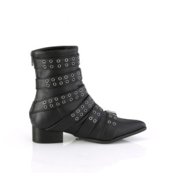 Demonia WARLOCK-70 Black Vegan Winklepicker Men Boots