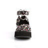 Demonia SPRITE-02 Floral Fabric Maryjane Platform Shoes
