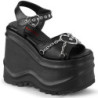 Demonia SWING-260 Black Vegan Platform Knee High Boots