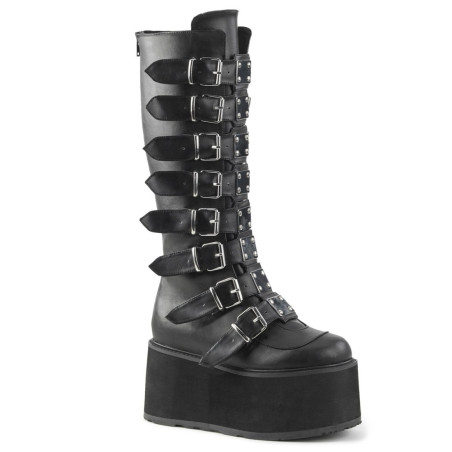 Demonia DAMNED-318 Black Vegan Platform Women Boots