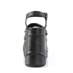 Demonia WAVE-09 Black Vegan Leather Sale Women