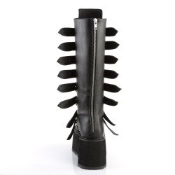 Demonia DAMNED-318 Black Vegan Platform Women Boots