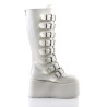 Demonia DAMNED-318 White Vegan Platform Women Boots