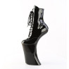 Pleaser FORBIDDEN-1020 Black Patent Heeled Ankle Boots