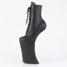 Pleaser FORBIDDEN-1020 Black Vegan Leather Ankle Boots
