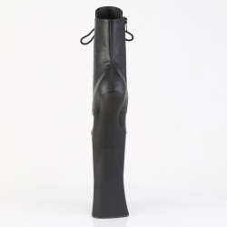 Pleaser FORBIDDEN-1020 Black Vegan Leather Ankle Boots