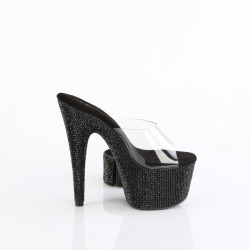 Pleaser BEJEWELED-712RS Ankle Cuff Black Strass Heels