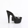 Pleaser BEJEWELED-712RS Ankle Cuff Black Strass Heels