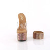 Pleaser BEJEWELED-712RS Ankle Cuff Bronze Strass Heels