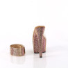 Pleaser BEJEWELED-712RS Ankle Cuff Bronze Strass Heels