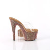 Pleaser BEJEWELED-712RS Ankle Cuff Bronze Strass Heels