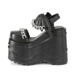 Demonia WAVE-20 Black Vegan Leather Sale Women