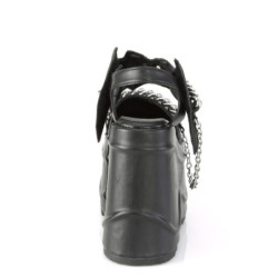 Demonia WAVE-20 Black Vegan Leather Sale Women