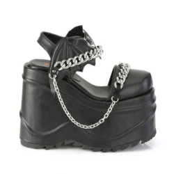 Demonia WAVE-20 Black Vegan Leather Sale Women