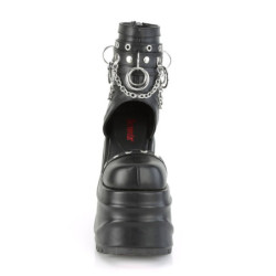 Demonia WAVE-22 Black Vegan Leather Sale Women