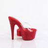 Pleaser BEJEWELED-712RS Ankle Cuff Red Strass Heels