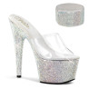 Pleaser BEJEWELED-712RS Ankle Cuff Silver Strass Heels