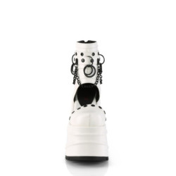 Demonia WAVE-22 White Vegan Leather Sale Women
