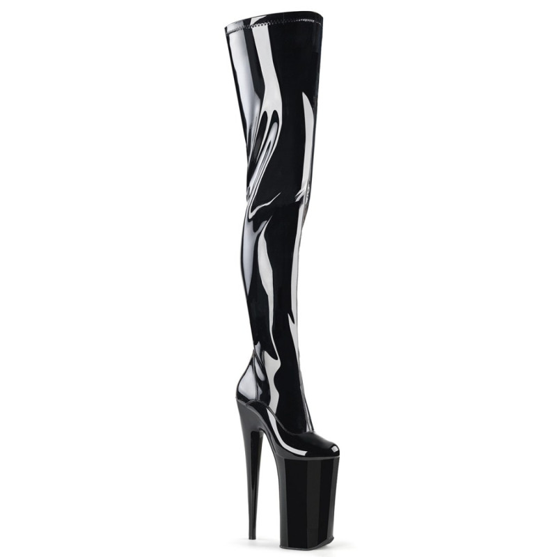 Pleaser BEYOND-4000 Black Platform Crotch High Boots Pleaser BEYOND-4000 Black Platform Crotch High Boots