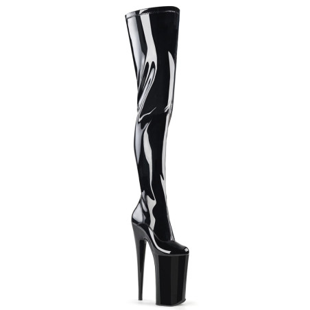 Pleaser BEYOND-4000 Black Platform Crotch High Boots