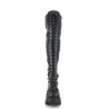 Demonia SHAKER-350 Platform Thigh High Wedge Boots