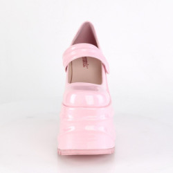 Demonia WAVE-32 Rose Hologram Platform Wedge Pumps