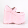 Demonia WAVE-32 Rose Hologram Platform Wedge Pumps