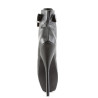 Devious BALLET-1025 Leather Padlock Spike Heeled Boots