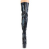 Pleaser ADORE-3000HWR Black Hologram Overknee Boots