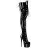 Pleaser JUBILANT-4012 Patent Lace-up Crotch High Boots