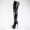Pleaser JUBILANT-4012 Patent Lace-up Crotch High Boots