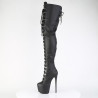 Pleaser JUBILANT-4012 Vegan Lace-up Crotch High Boots