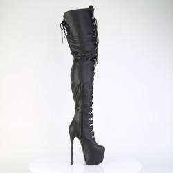 Pleaser JUBILANT-4012 Vegan Lace-up Crotch High Boots
