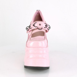 Demonia WAVE-48 Rose Hologram Platform Wedge Pumps