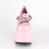 Demonia WAVE-48 Rose Hologram Platform Wedge Pumps