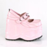 Demonia WAVE-48 Rose Hologram Platform Wedge Pumps