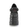 Demonia WAVE-48 Black Vegan Platform Wedge Pumps