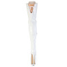 Pleaser JUBILANT-4012 White Lace-up Crotch High Boots