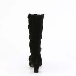 Demonia SWING-815 Black Vegan Platform Knee High Boots
