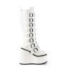 Demonia SWING-815 White Vegan Platform Knee High Boots
