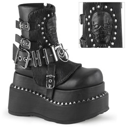 Demonia BEAR-150 Black Vegan Platform Women Boots